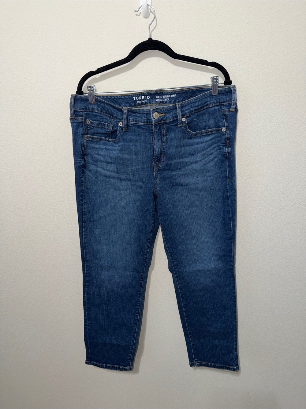 Torrid Dark Blue Slim Cropped Jeans